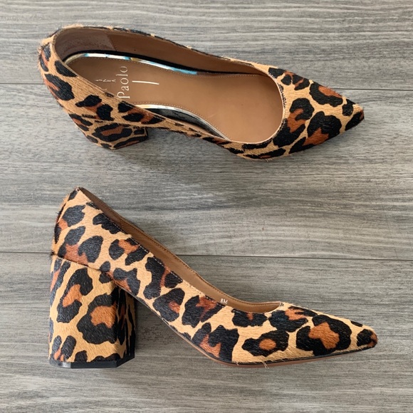 Linea Paolo Blair Animal Print Block Heels - Picture 1 of 9
